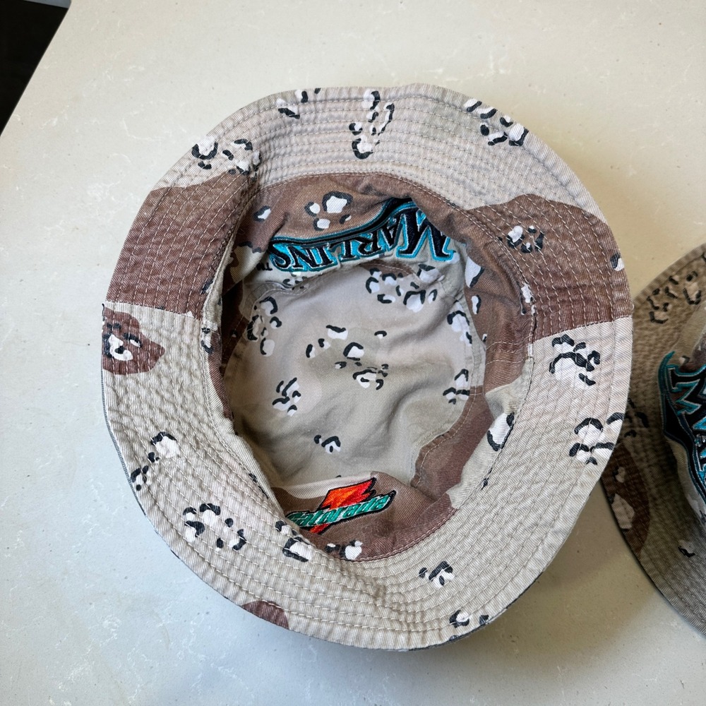Vintage Miami Marlins Bucket Hats Camo Gatorade MLB Adult Reversible Bundle - Picture 5 of 5